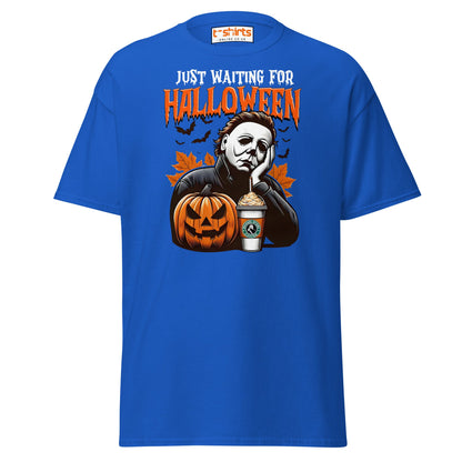 Halloween Michael Myers Coffee T-Shirt - Royal - T-Shirts Online