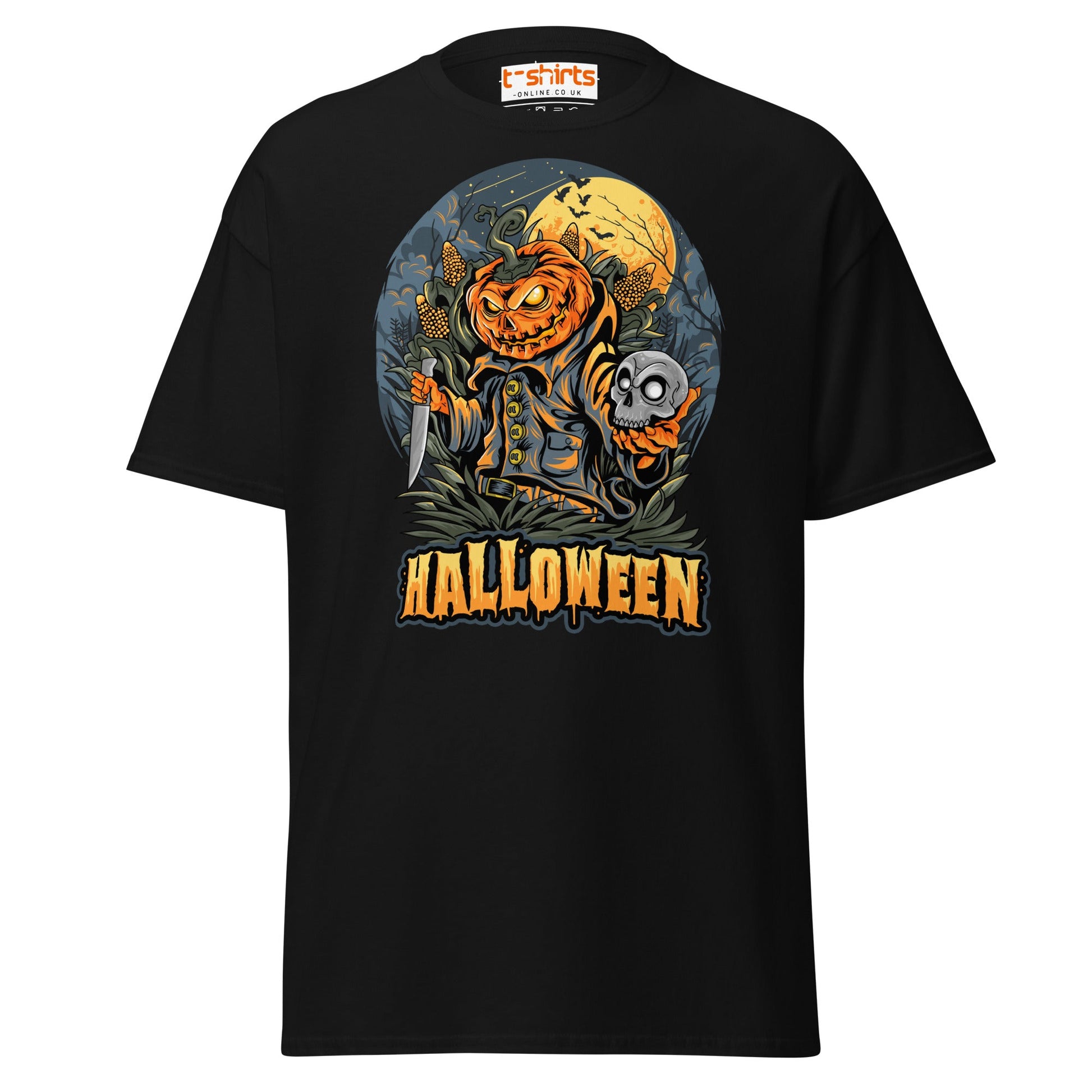 Halloween Pumpkin Killer T-Shirt | Scary Horror Tee - Black - T-Shirts Online