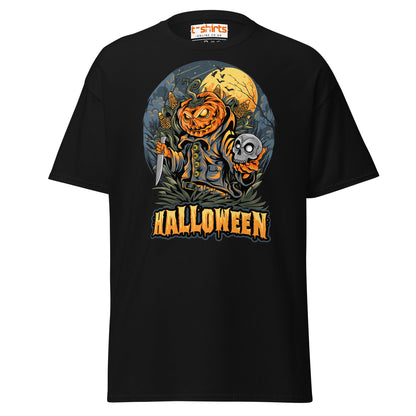 Halloween Pumpkin Killer T-Shirt | Scary Horror Tee - Black - T-Shirts Online
