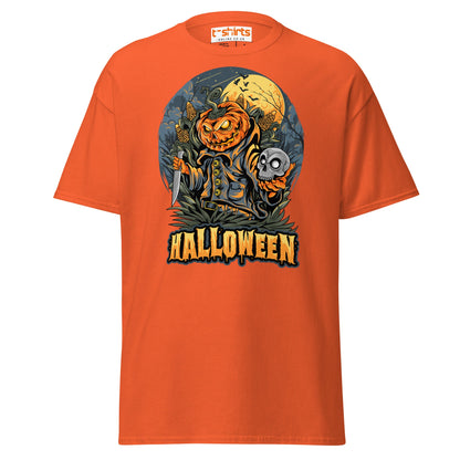 Halloween Pumpkin Killer T-Shirt | Scary Horror Tee - Orange - T-Shirts Online