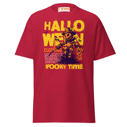 Halloween Scarecrow Spooky Time T-Shirt - Cardinal - T-Shirts Online