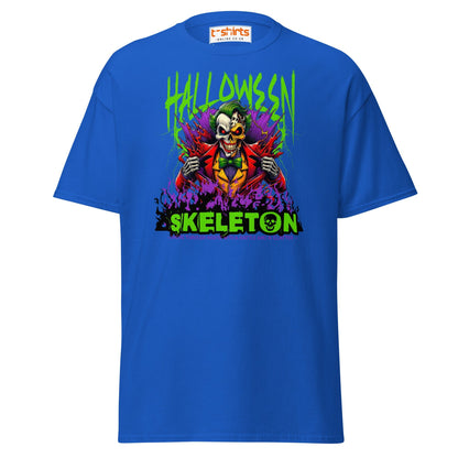 Halloween Skeleton Clown T-Shirt - Royal - T-Shirts Online