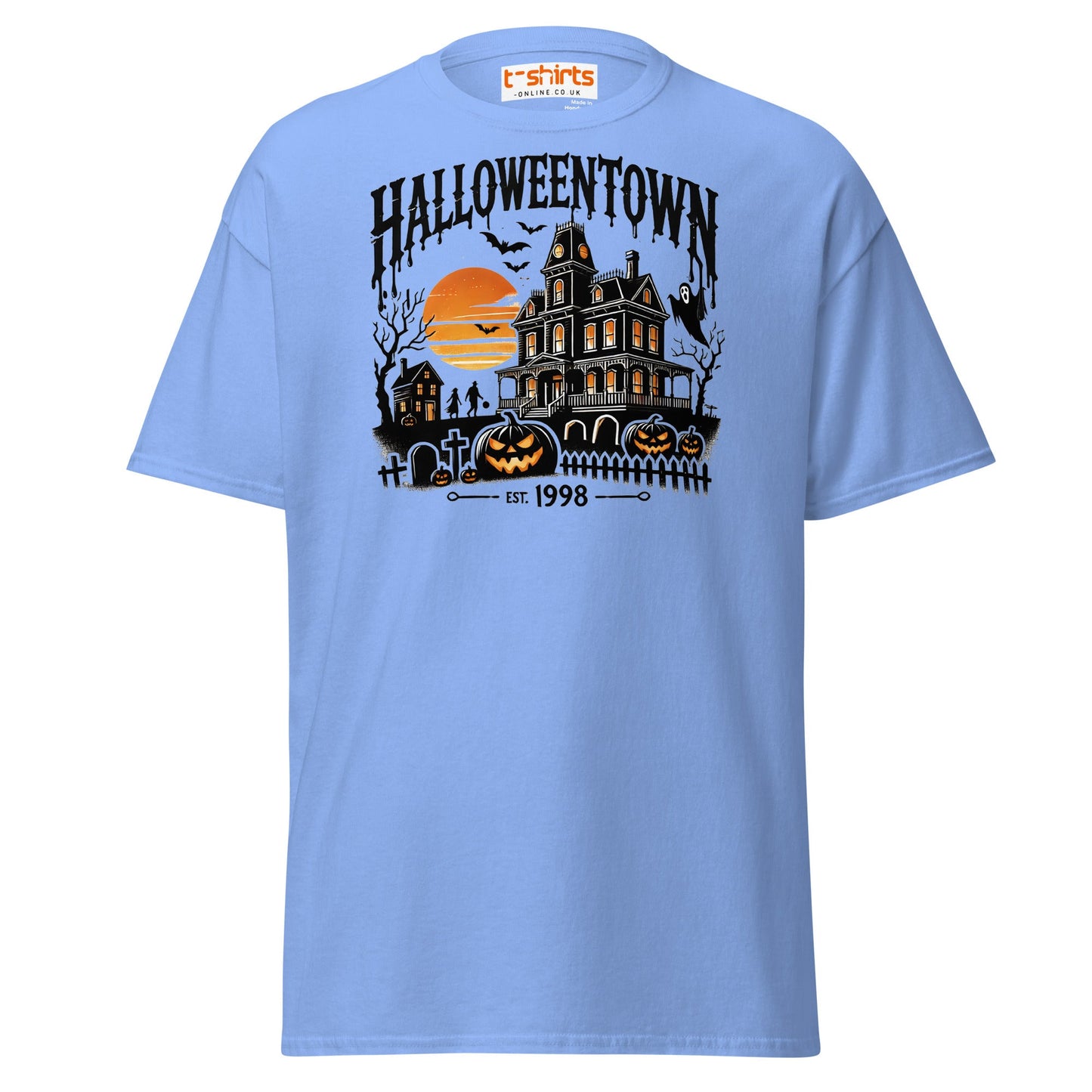 Halloweentown Haunted House Halloween T-Shirt - Carolina Blue - T-Shirts Online