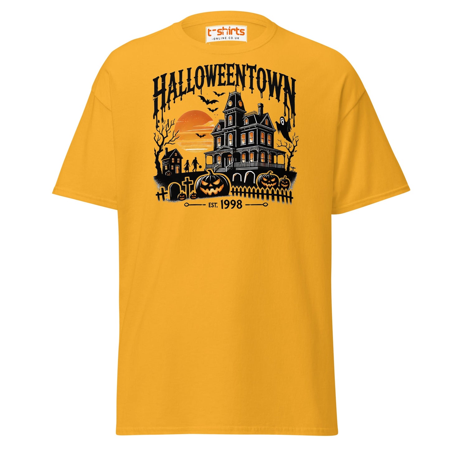 Halloweentown Haunted House Halloween T-Shirt - Gold - T-Shirts Online