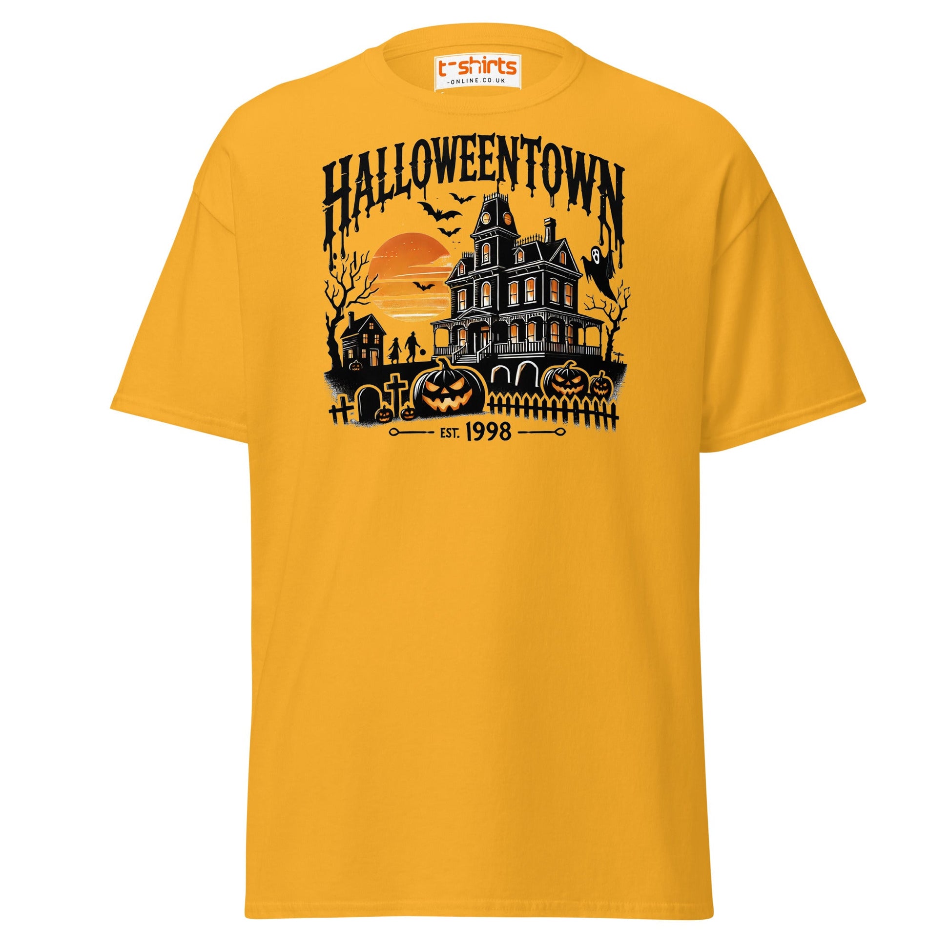 Halloweentown Haunted House Halloween T-Shirt - Gold - T-Shirts Online