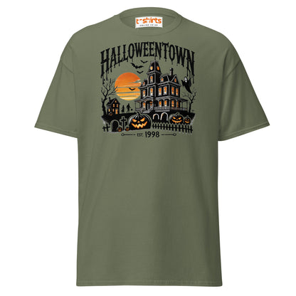 Halloweentown Haunted House Halloween T-Shirt - Military Green - T-Shirts Online