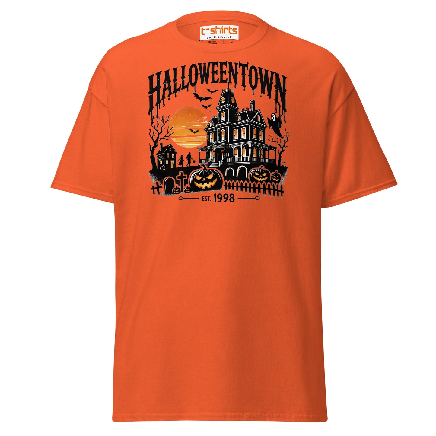 Halloweentown Haunted House Halloween T-Shirt - Orange - T-Shirts Online