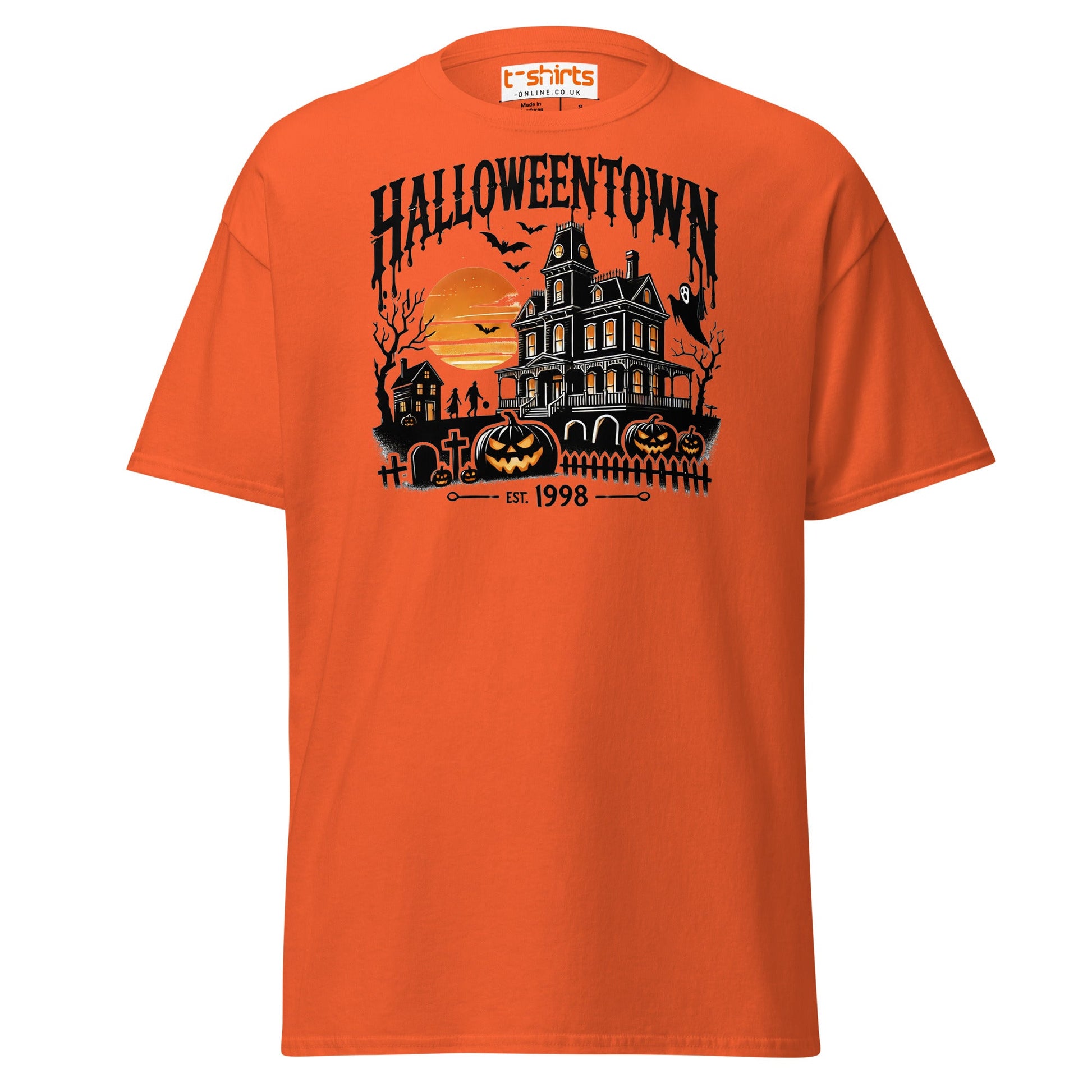 Halloweentown Haunted House Halloween T-Shirt - Orange - T-Shirts Online