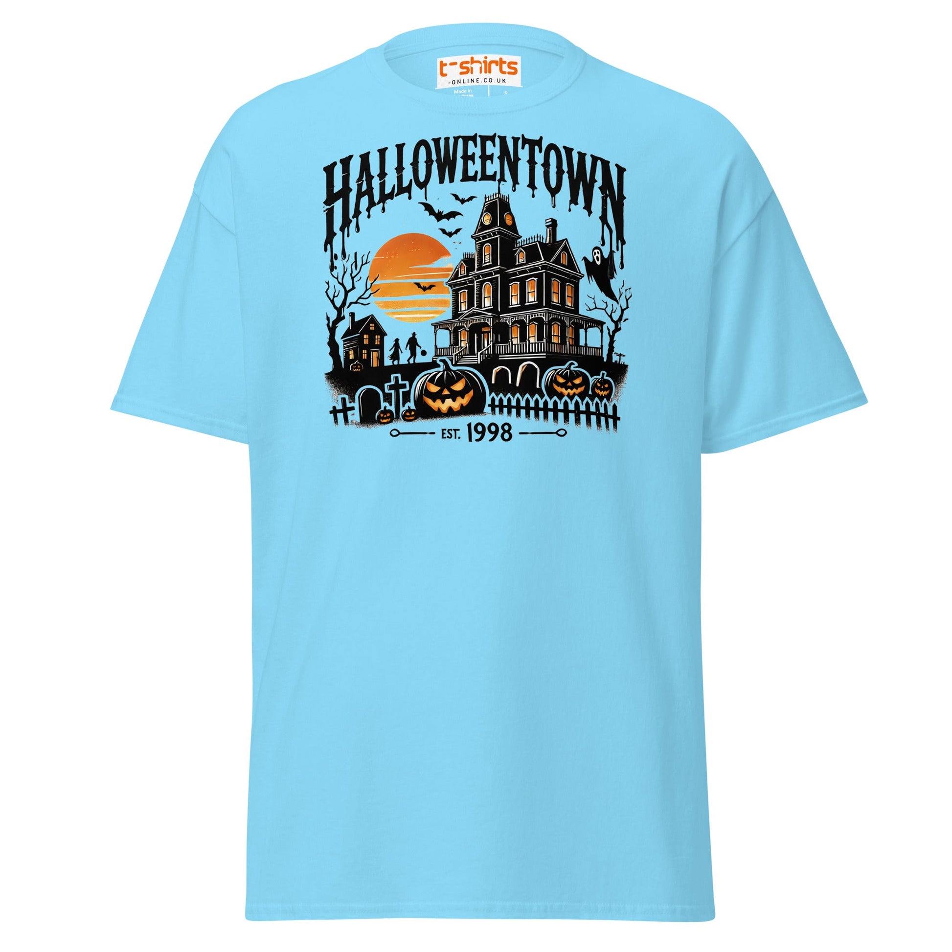 Halloweentown Haunted House Halloween T-Shirt - Sky - T-Shirts Online