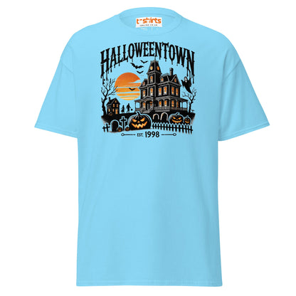 Halloweentown Haunted House Halloween T-Shirt - Sky - T-Shirts Online