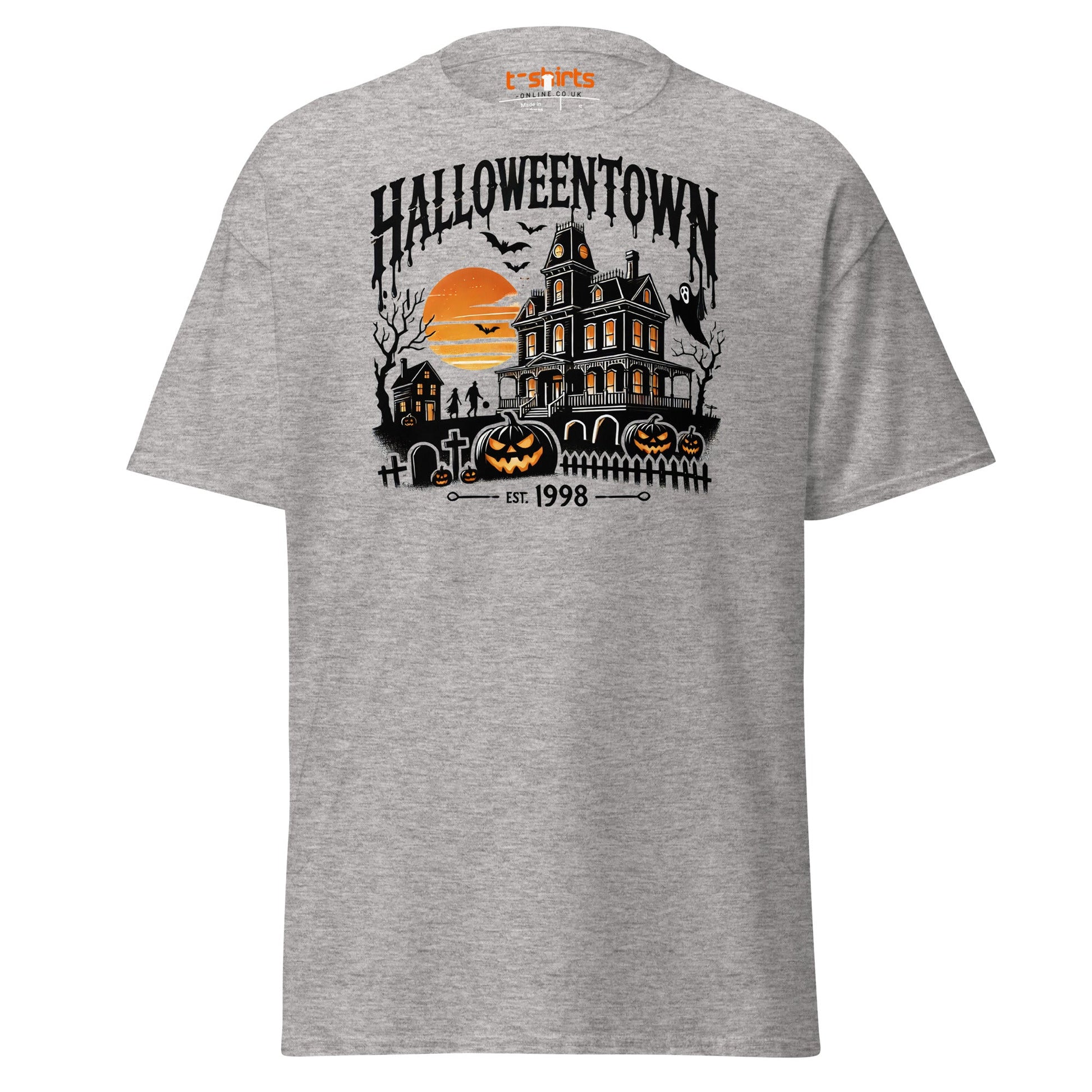 Halloweentown Haunted House Halloween T-Shirt - Sport Grey - T-Shirts Online