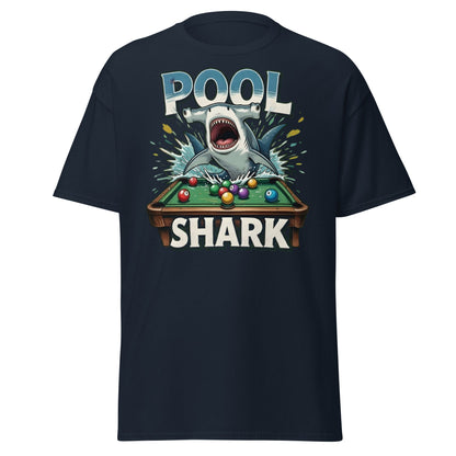 Hammerhead Pool Shark T-Shirt - Funny Billiards Pun Tee - Navy - T-Shirts Online