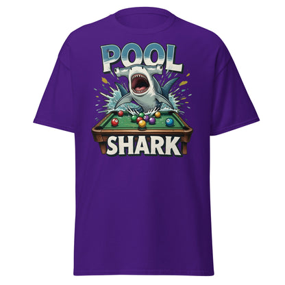Hammerhead Pool Shark T-Shirt - Funny Billiards Pun Tee - Purple - T-Shirts Online