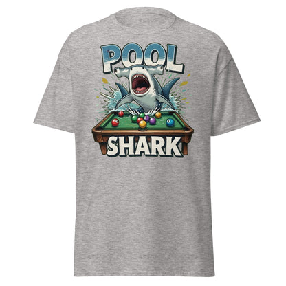 Hammerhead Pool Shark T-Shirt - Funny Billiards Pun Tee - Sport Grey - T-Shirts Online