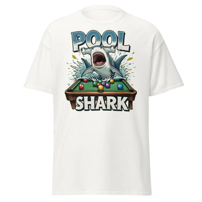Hammerhead Pool Shark T-Shirt - Funny Billiards Pun Tee - White - T-Shirts Online