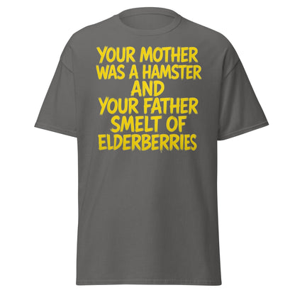 Hamster & Elderberries Funny Quote T-Shirt - Charcoal - T-Shirts Online