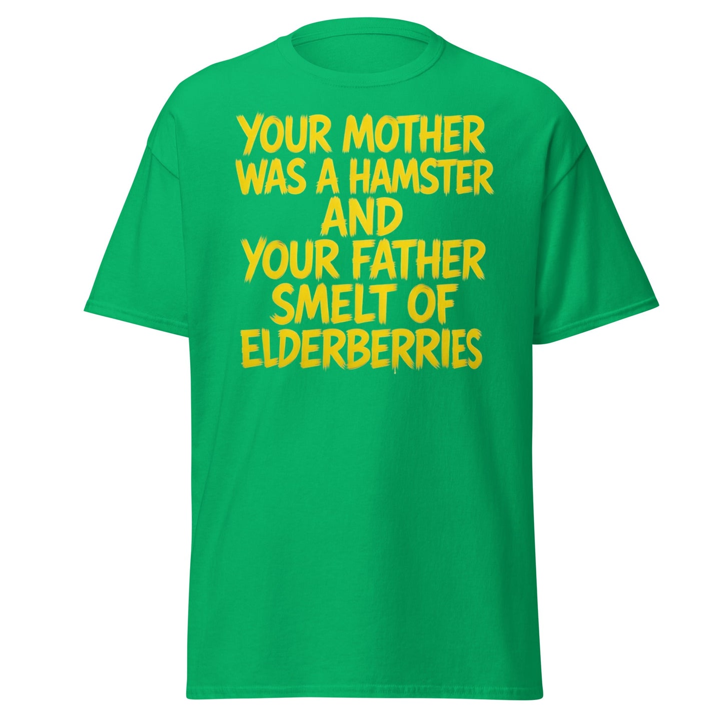 Hamster & Elderberries Funny Quote T-Shirt - Irish Green - T-Shirts Online