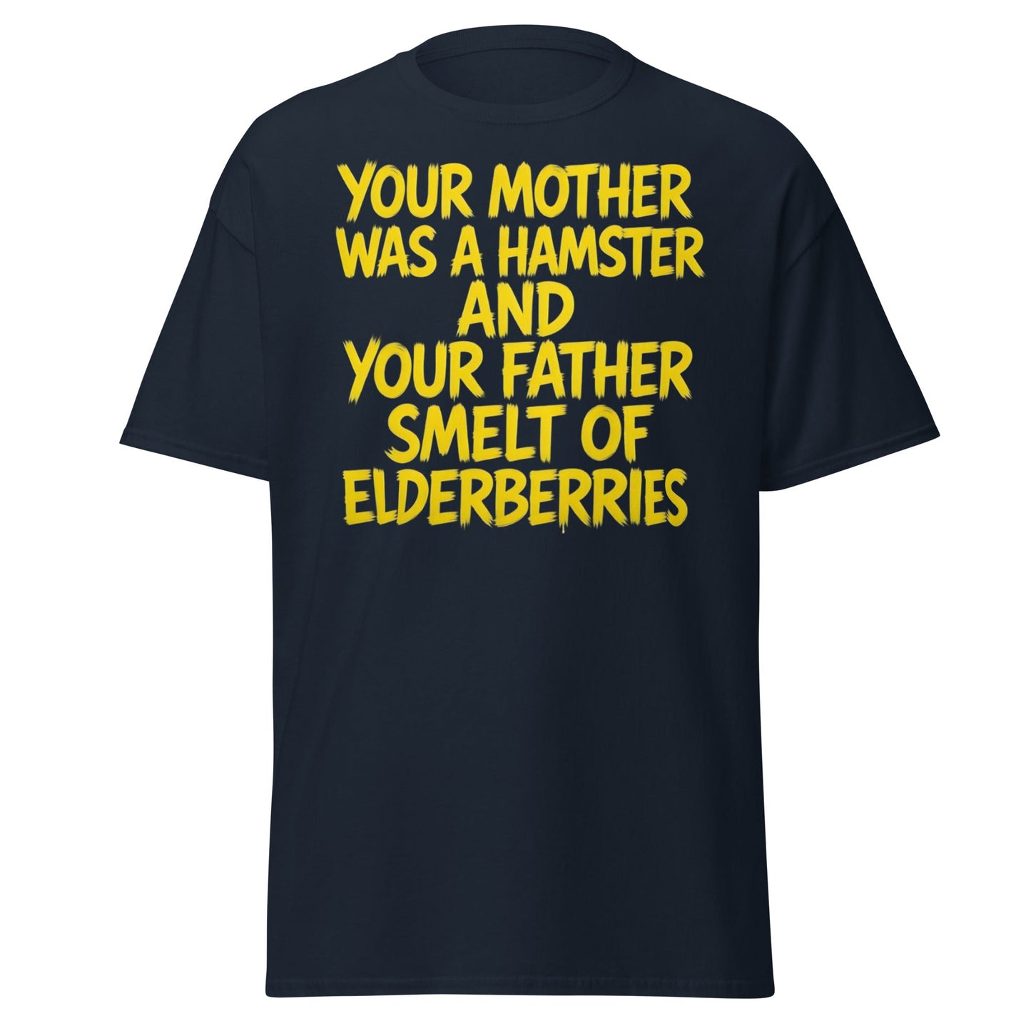 Hamster & Elderberries Funny Quote T-Shirt - Navy - T-Shirts Online