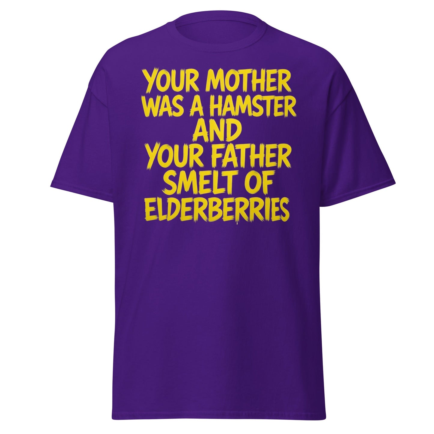 Hamster & Elderberries Funny Quote T-Shirt - Purple - T-Shirts Online