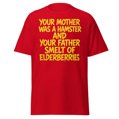Hamster & Elderberries Funny Quote T-Shirt - Red - T-Shirts Online
