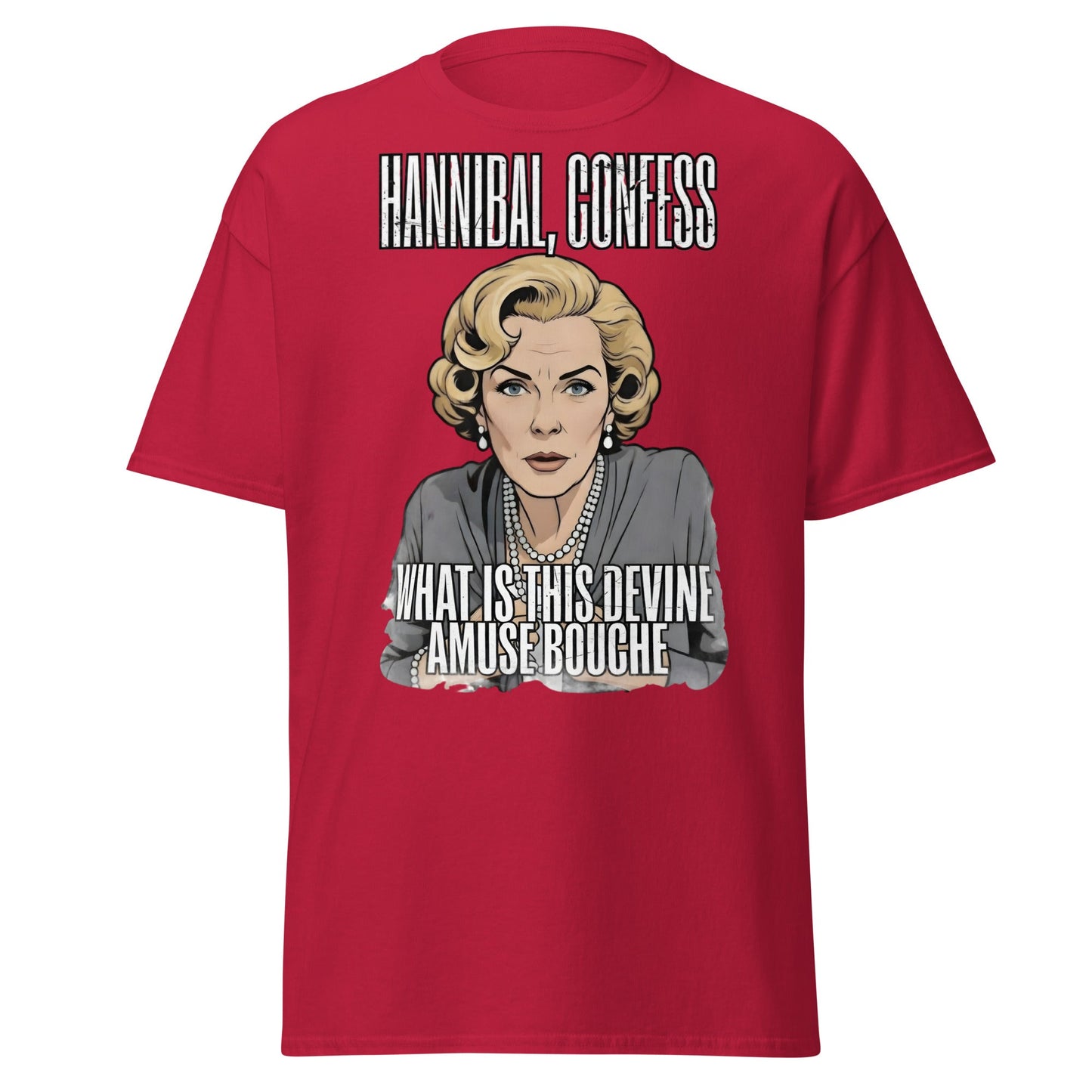 Hannibal Amuse Bouche Funny Pop Art T-Shirt - Cardinal - T-Shirts Online