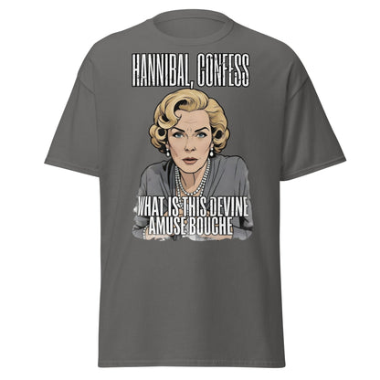 Hannibal Amuse Bouche Funny Pop Art T-Shirt - Charcoal - T-Shirts Online
