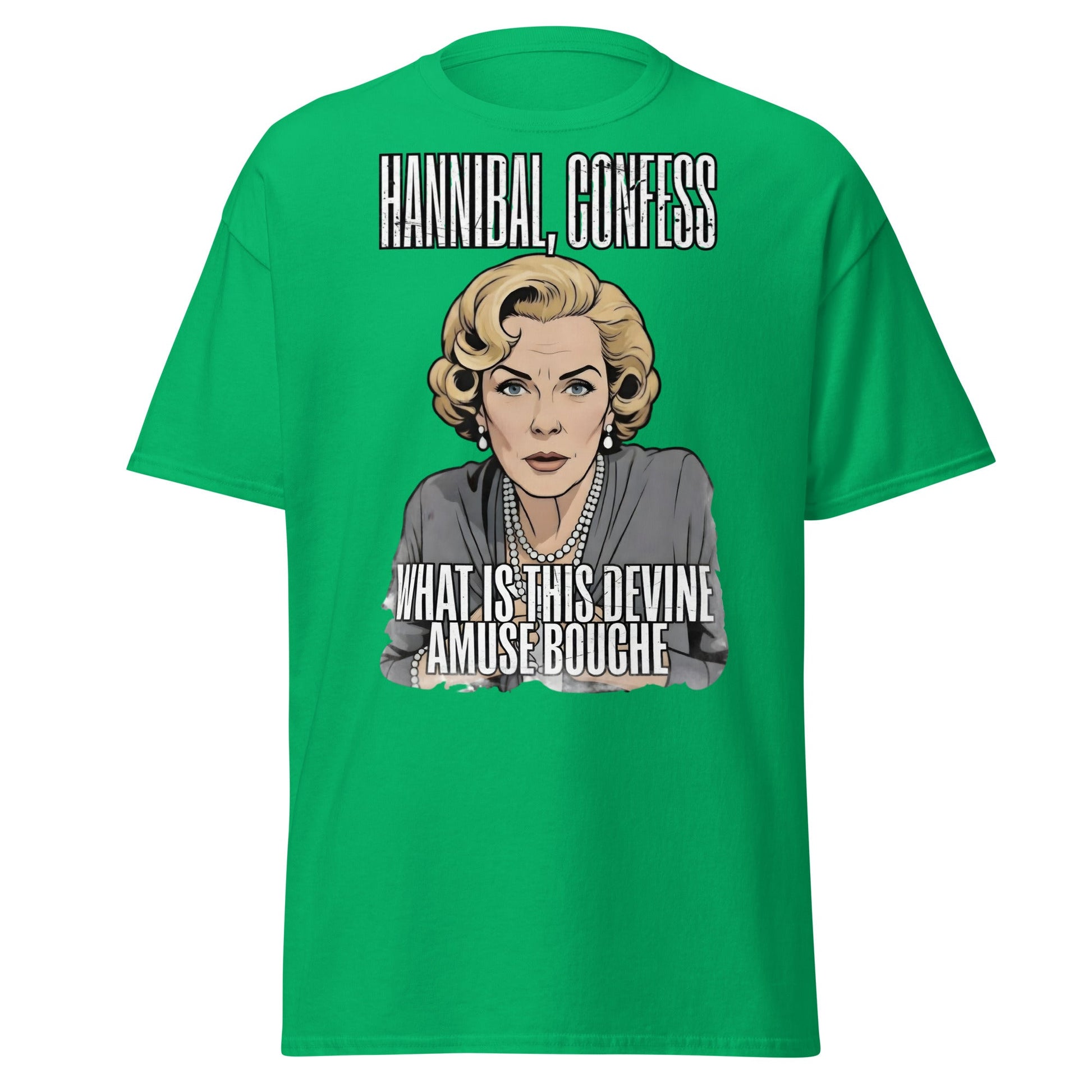 Hannibal Amuse Bouche Funny Pop Art T-Shirt - Irish Green - T-Shirts Online