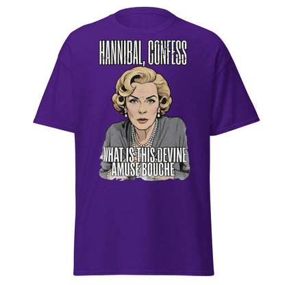 Hannibal Amuse Bouche Funny Pop Art T-Shirt - Purple - T-Shirts Online