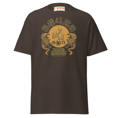 Han’s Tournament 1973 Competitor T-Shirt - Dark Chocolate - T-Shirts Online
