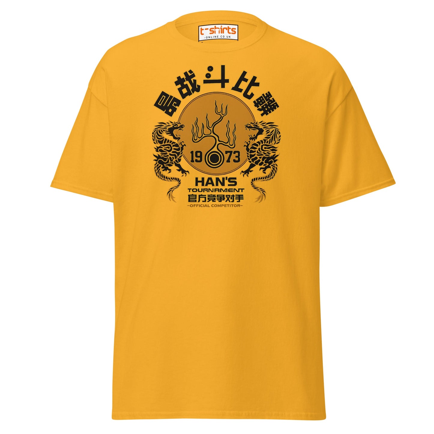 Han’s Tournament 1973 Competitor T-Shirt - Gold - T-Shirts Online
