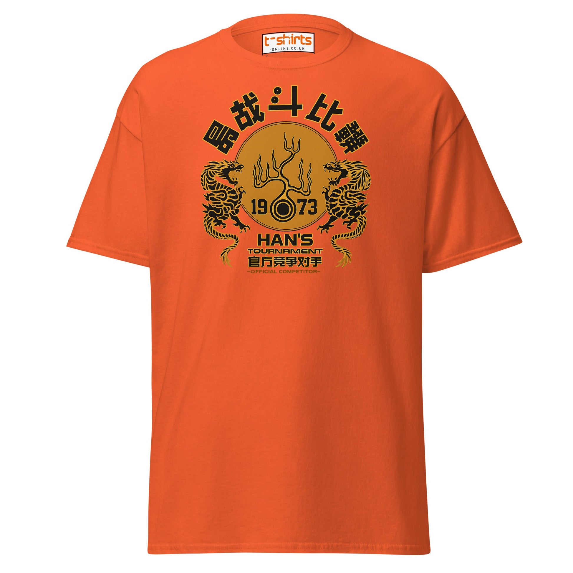 Han’s Tournament 1973 Competitor T-Shirt - Orange - T-Shirts Online