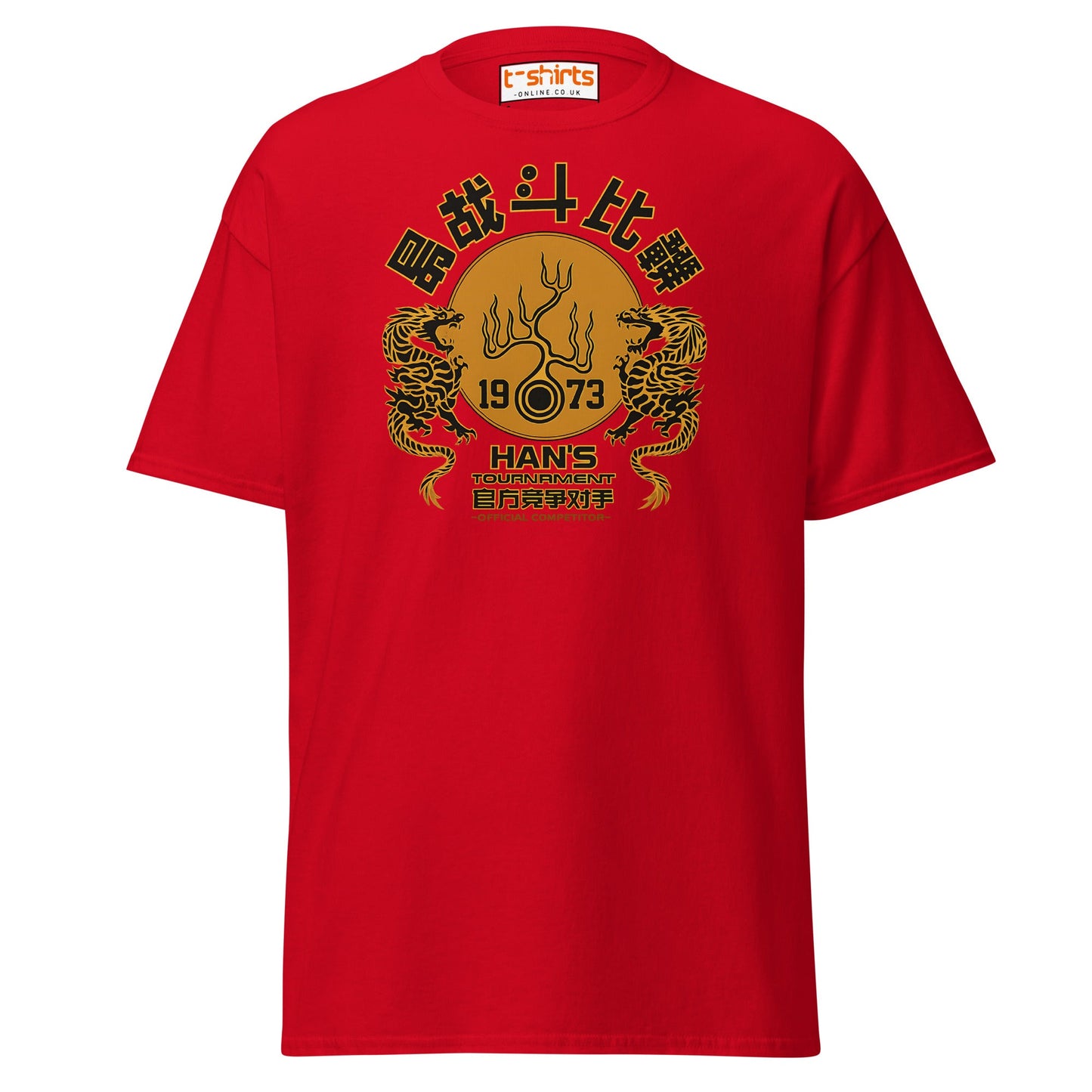 Han’s Tournament 1973 Competitor T-Shirt - Red - T-Shirts Online