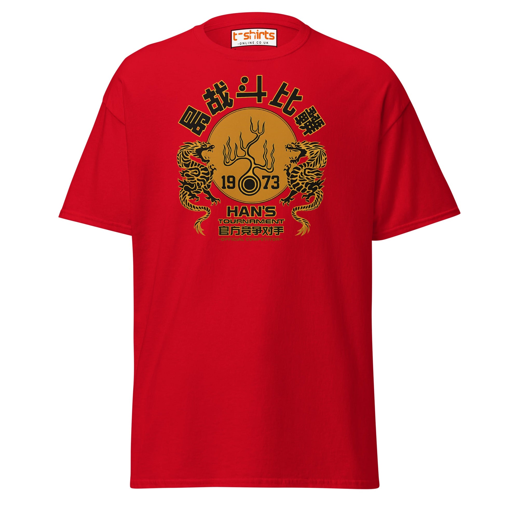 Han’s Tournament 1973 Competitor T-Shirt - Red - T-Shirts Online