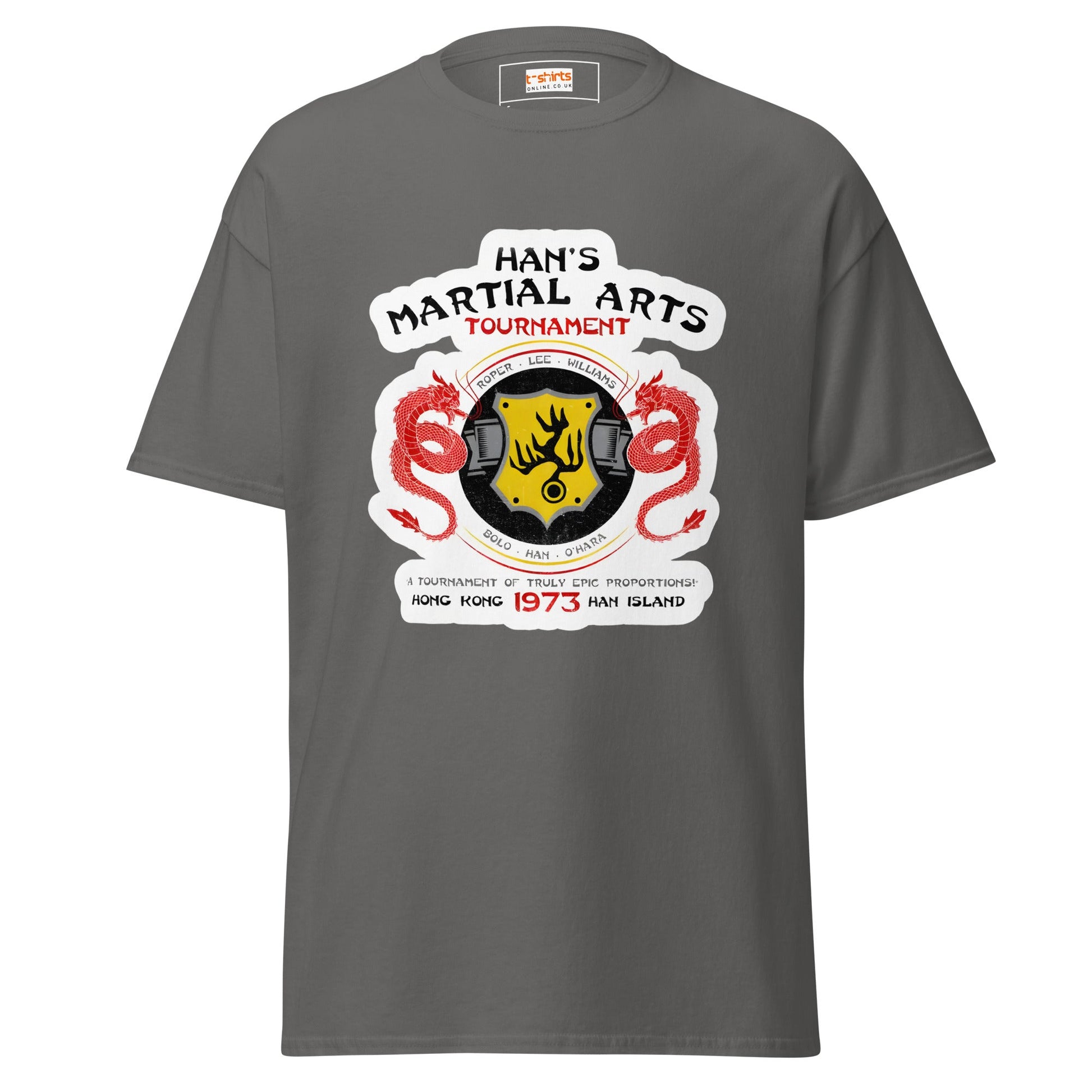 Han's Tournament | Enter the Dragon T-Shirt - Charcoal - T-Shirts Online