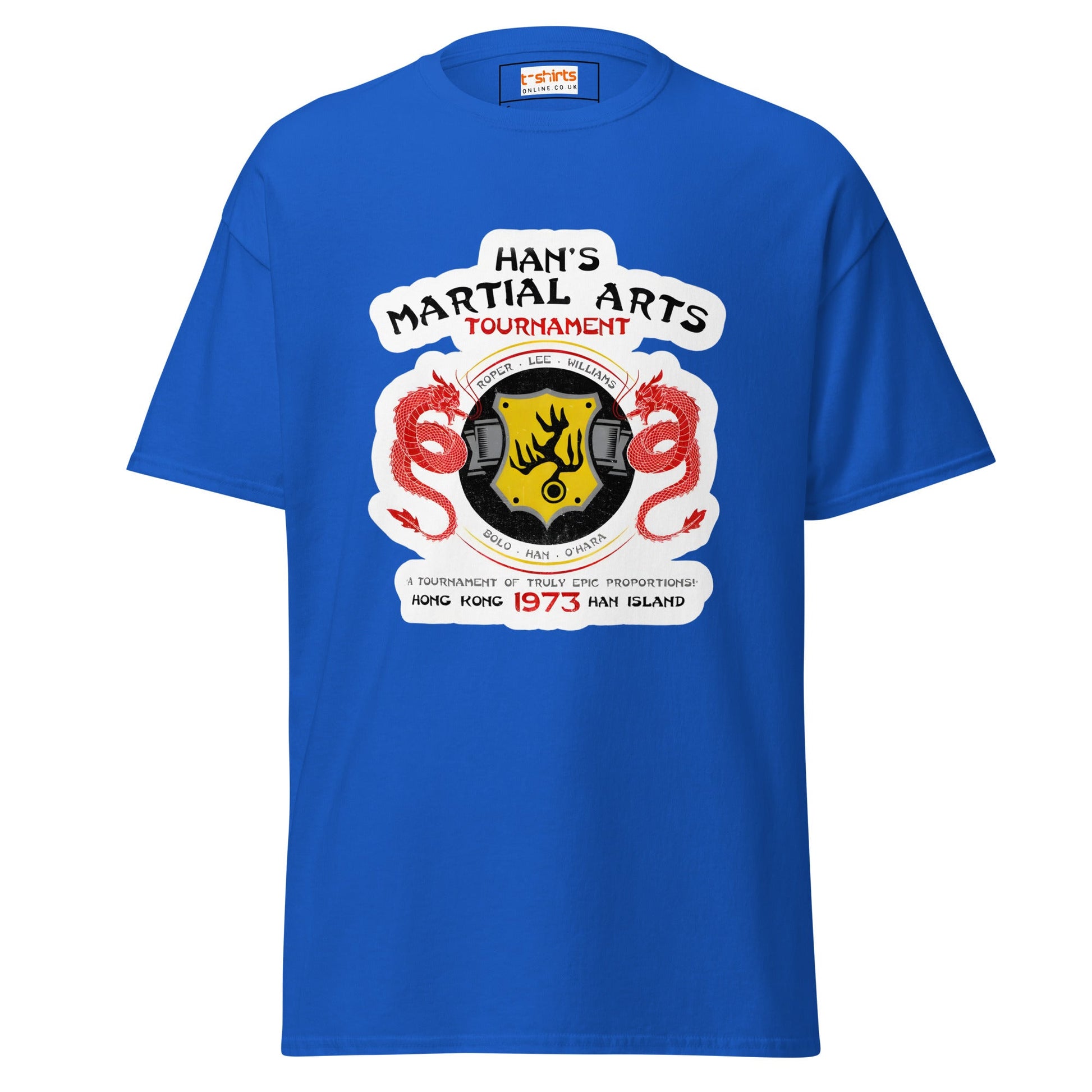 Han's Tournament | Enter the Dragon T-Shirt - Royal - T-Shirts Online