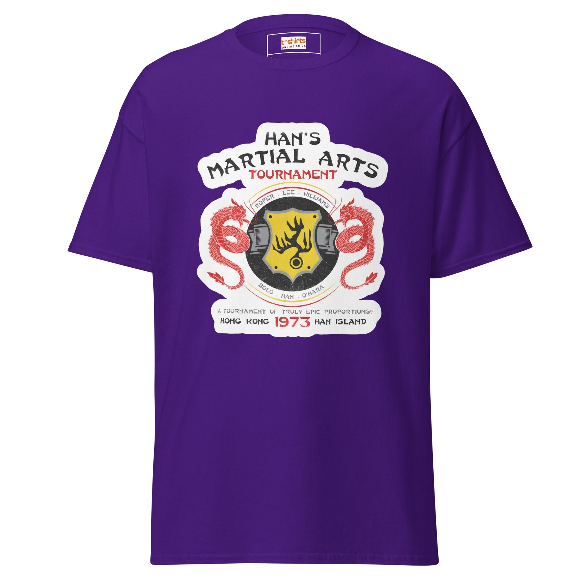 Han's Tournament | Enter the Dragon T-Shirt - Purple - T-Shirts Online