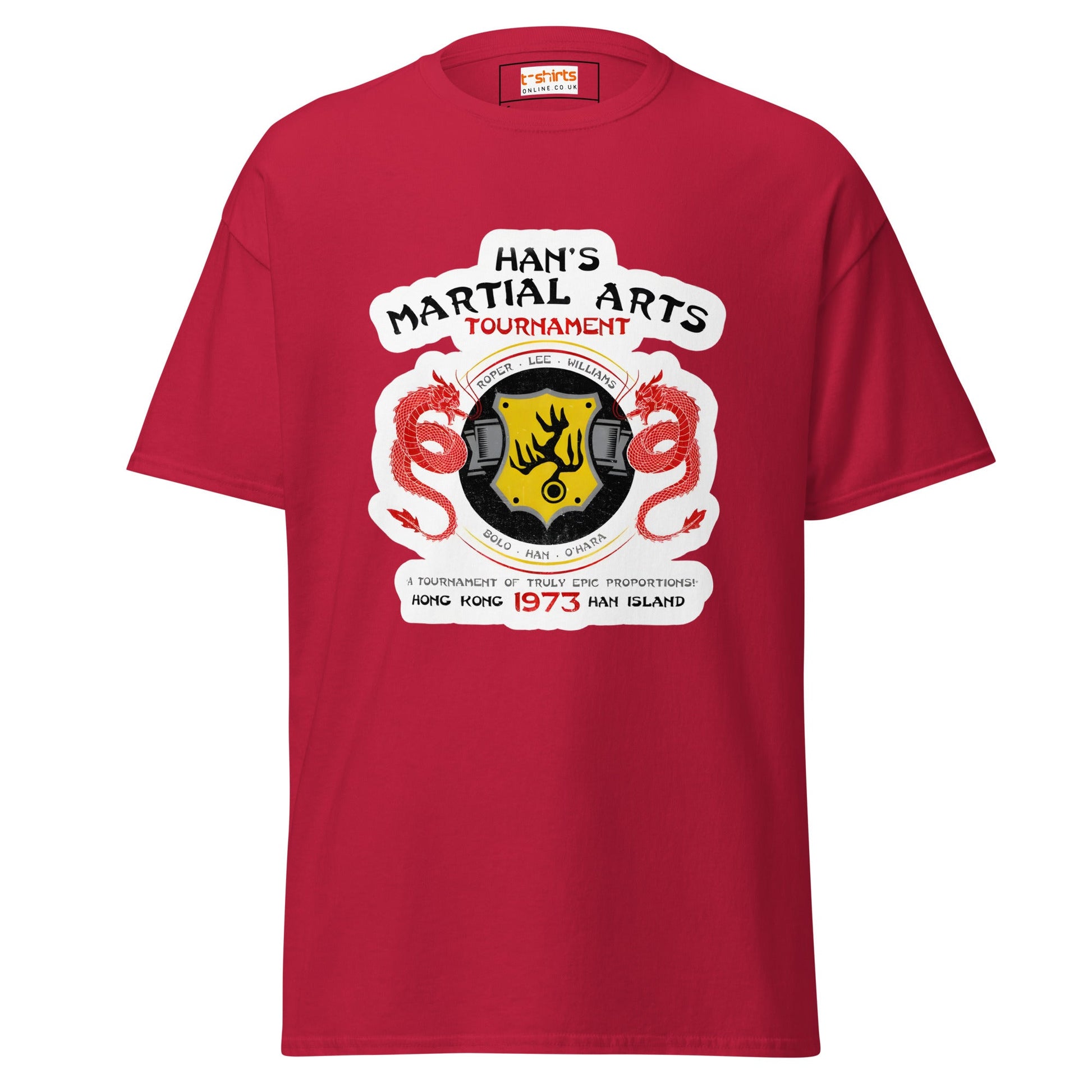 Han's Tournament | Enter the Dragon T-Shirt - Cardinal - T-Shirts Online