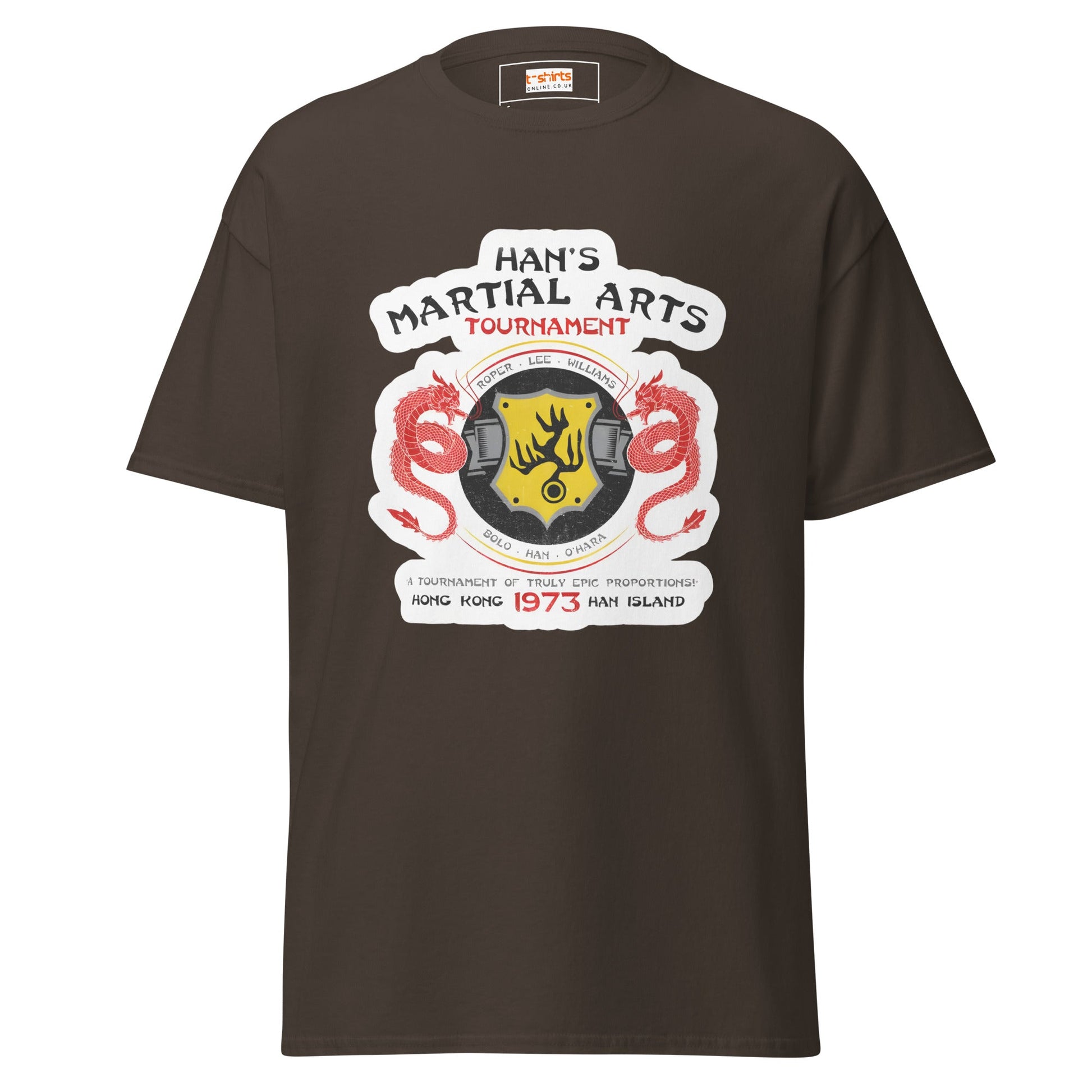 Han's Tournament | Enter the Dragon T-Shirt - Dark Chocolate - T-Shirts Online