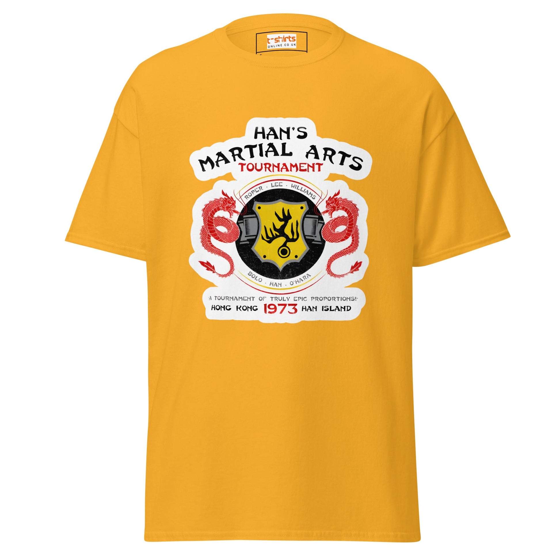 Han's Tournament | Enter the Dragon T-Shirt - Gold - T-Shirts Online