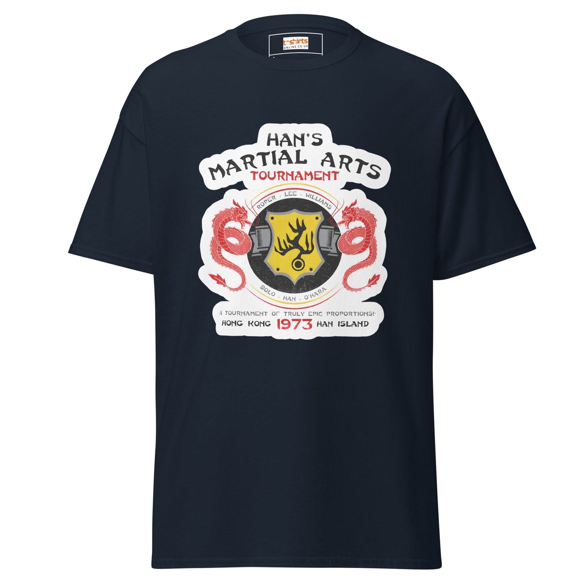 Han's Tournament | Enter the Dragon T-Shirt - Navy - T-Shirts Online