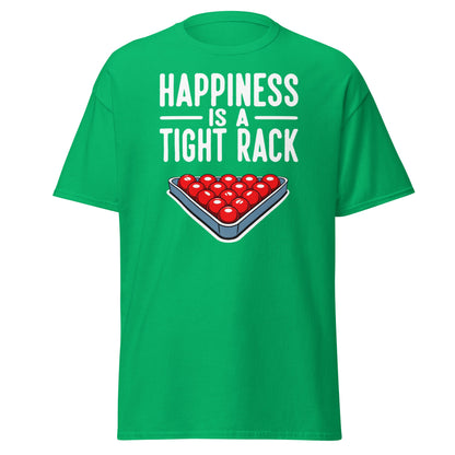Happiness Is A Tight Rack T-Shirt - Funny Snooker Tee - Irish Green - T-Shirts Online