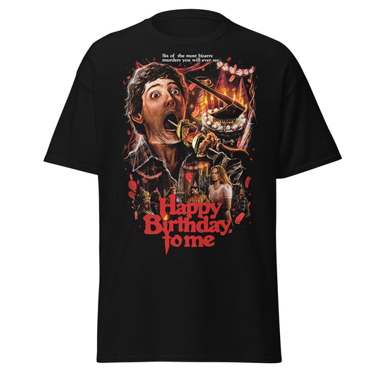 Happy Birthday to Me T-Shirt | Vintage 80s Horror Slasher Tee - S - T-Shirts Online