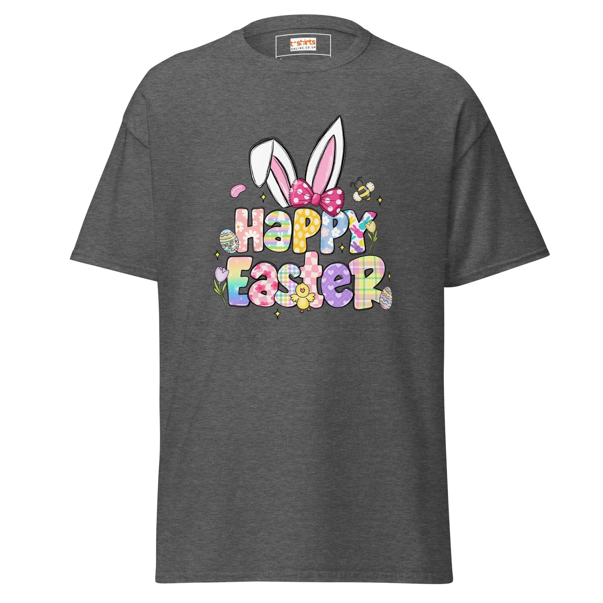 Happy Easter | Easter T-Shirt - Dark Heather - T-Shirts Online