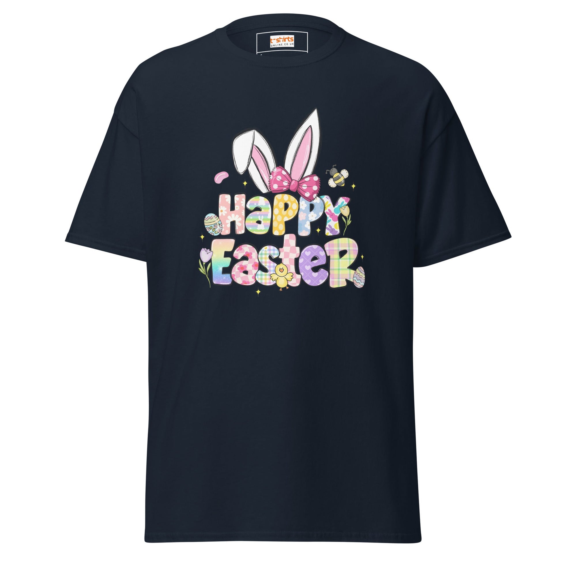 Happy Easter | Easter T-Shirt - Navy - T-Shirts Online