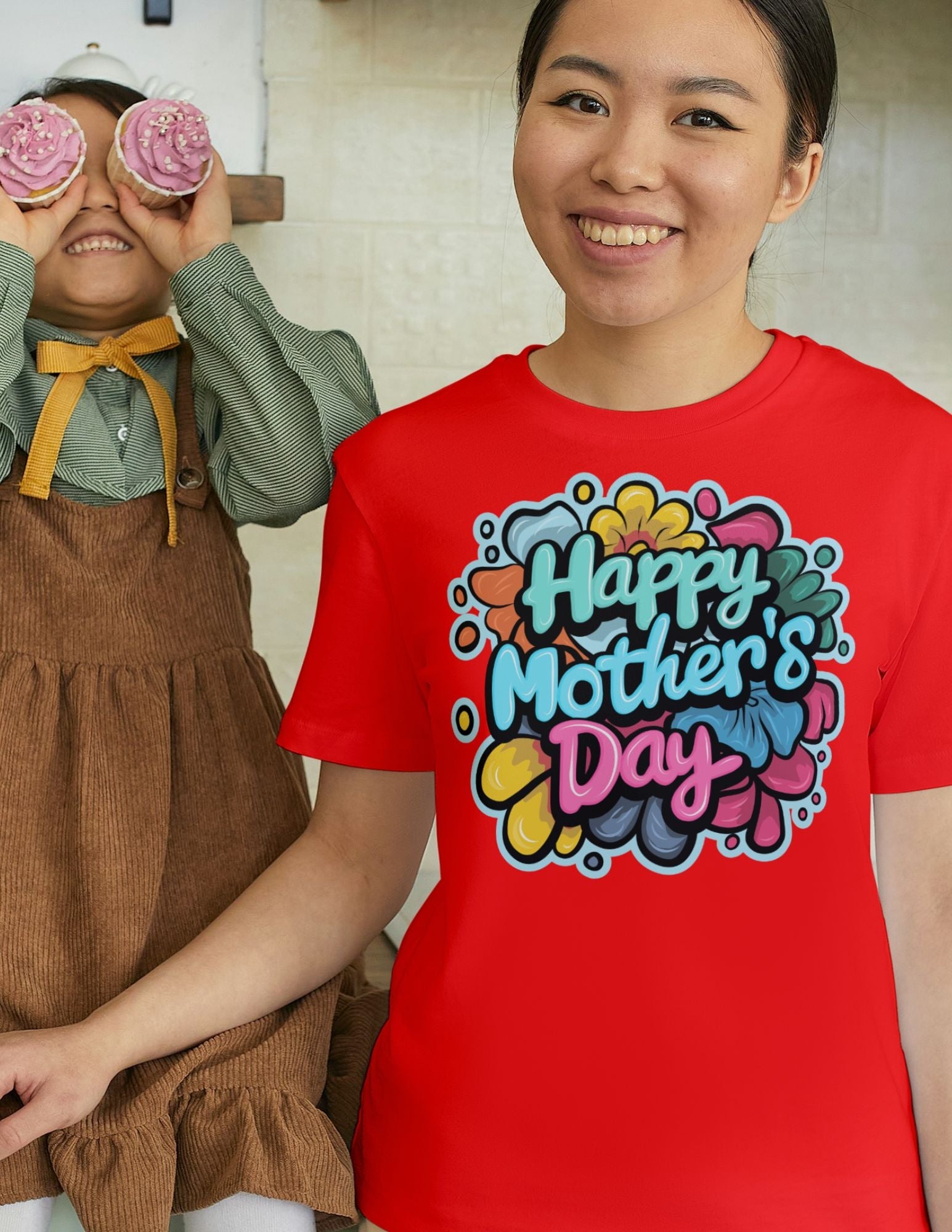 Happy Mothers Day | Mother's Day T-Shirt - Black - T-Shirts Online