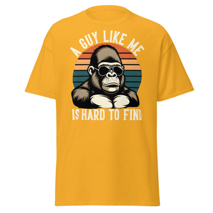 Hard to Find Guy Gorilla T-Shirt – Retro Sunglasses Tee - Gold - T-Shirts Online