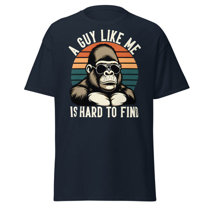 Hard to Find Guy Gorilla T-Shirt – Retro Sunglasses Tee - Navy - T-Shirts Online