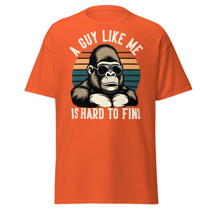 Hard to Find Guy Gorilla T-Shirt – Retro Sunglasses Tee - Orange - T-Shirts Online