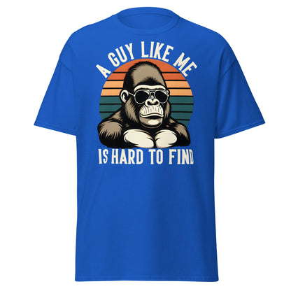 Hard to Find Guy Gorilla T-Shirt – Retro Sunglasses Tee - Royal - T-Shirts Online