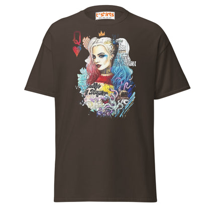 Harley Quinn Graffiti T-Shirt - Dark Chocolate - T-Shirts Online